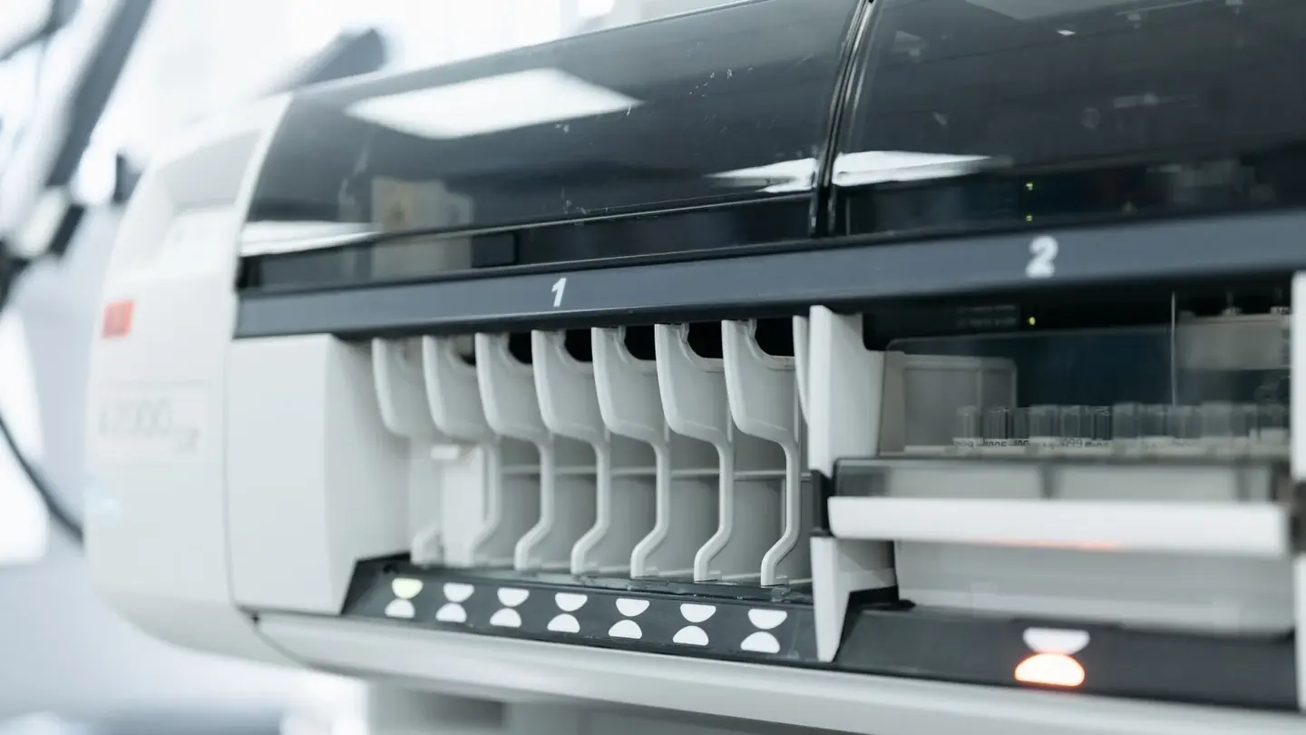 Samples being processed in the laboratory