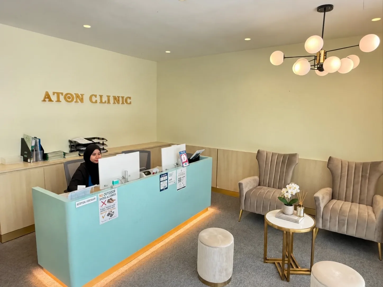 Aton Clinic reception and waiting lounge